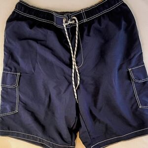 The Foundry Supply Co. Navy Blue Swim Board Shorts